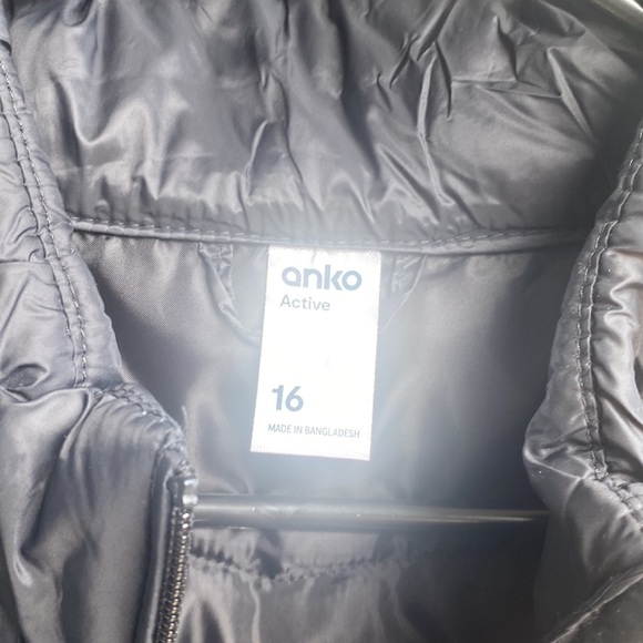 Active Womens Packable Puffer Jacket Size 16 ANKO Black NWOT winter autumn coat - Picture 2 of 5